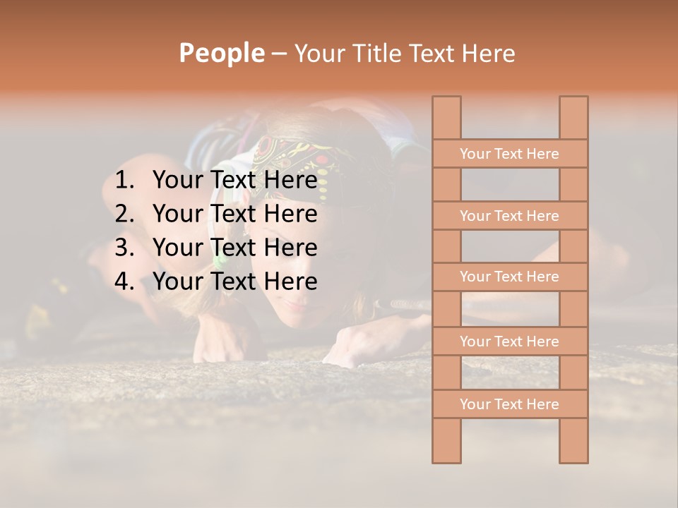 Vertical Image Of Woman Doing Exercise On The Mountain PowerPoint Template