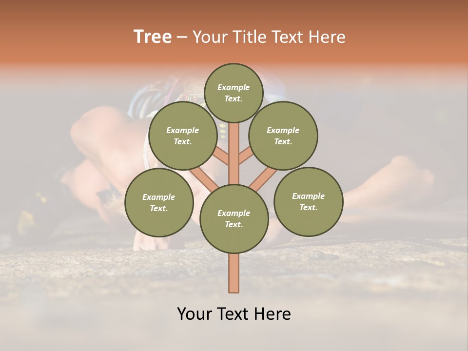 Vertical Image Of Woman Doing Exercise On The Mountain PowerPoint Template