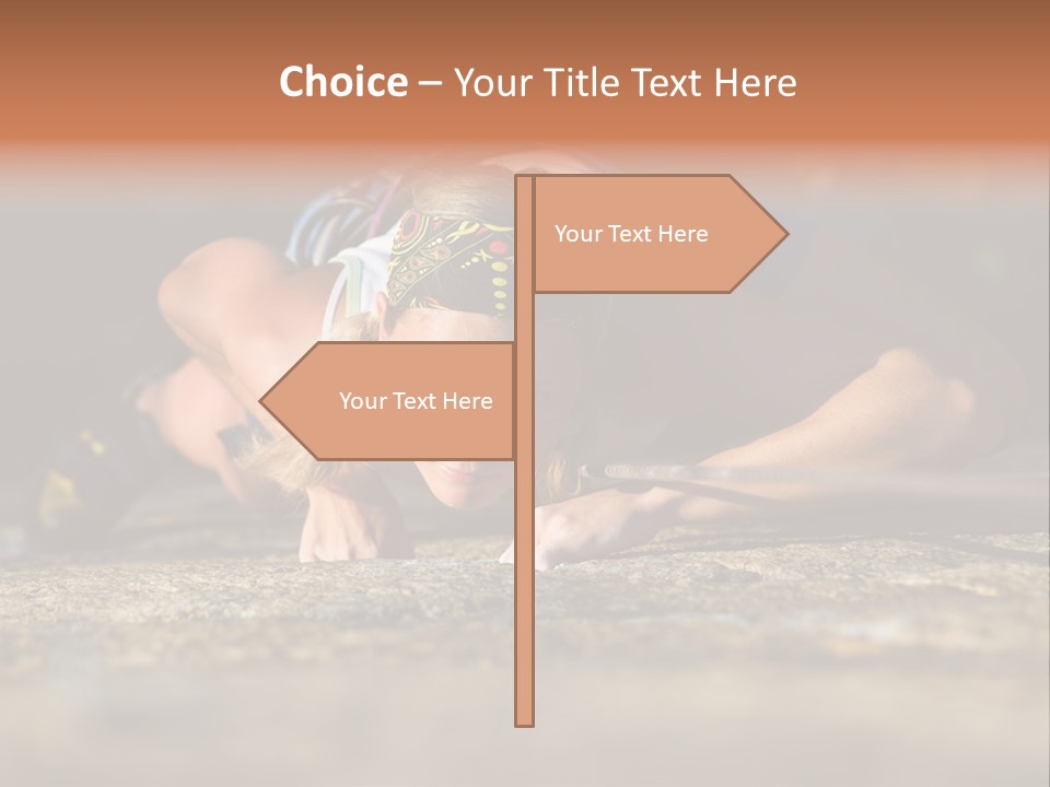 Vertical Image Of Woman Doing Exercise On The Mountain PowerPoint Template