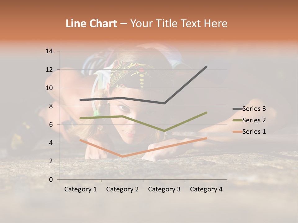 Vertical Image Of Woman Doing Exercise On The Mountain PowerPoint Template