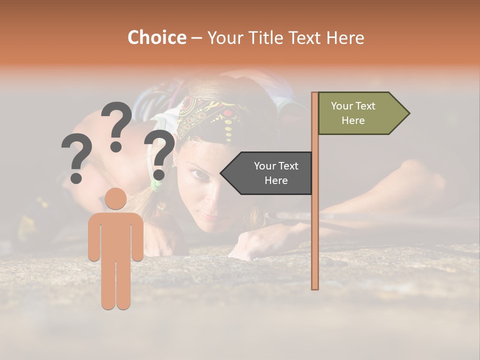 Vertical Image Of Woman Doing Exercise On The Mountain PowerPoint Template