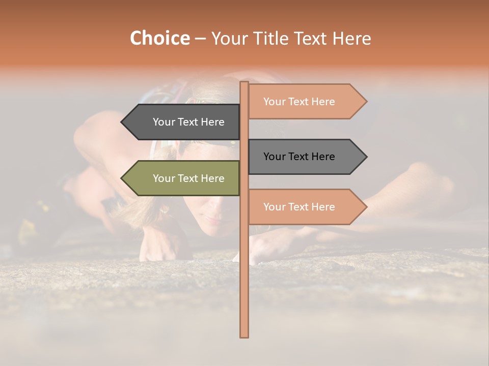 Vertical Image Of Woman Doing Exercise On The Mountain PowerPoint Template