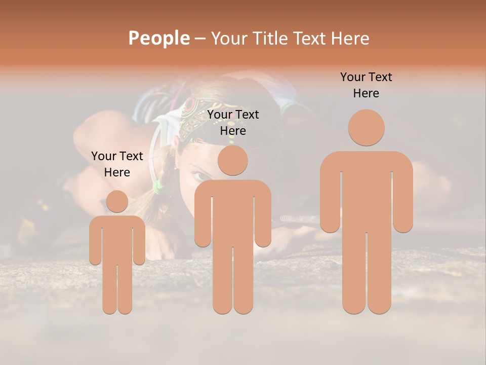 Vertical Image Of Woman Doing Exercise On The Mountain PowerPoint Template