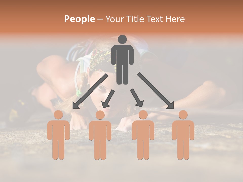 Vertical Image Of Woman Doing Exercise On The Mountain PowerPoint Template