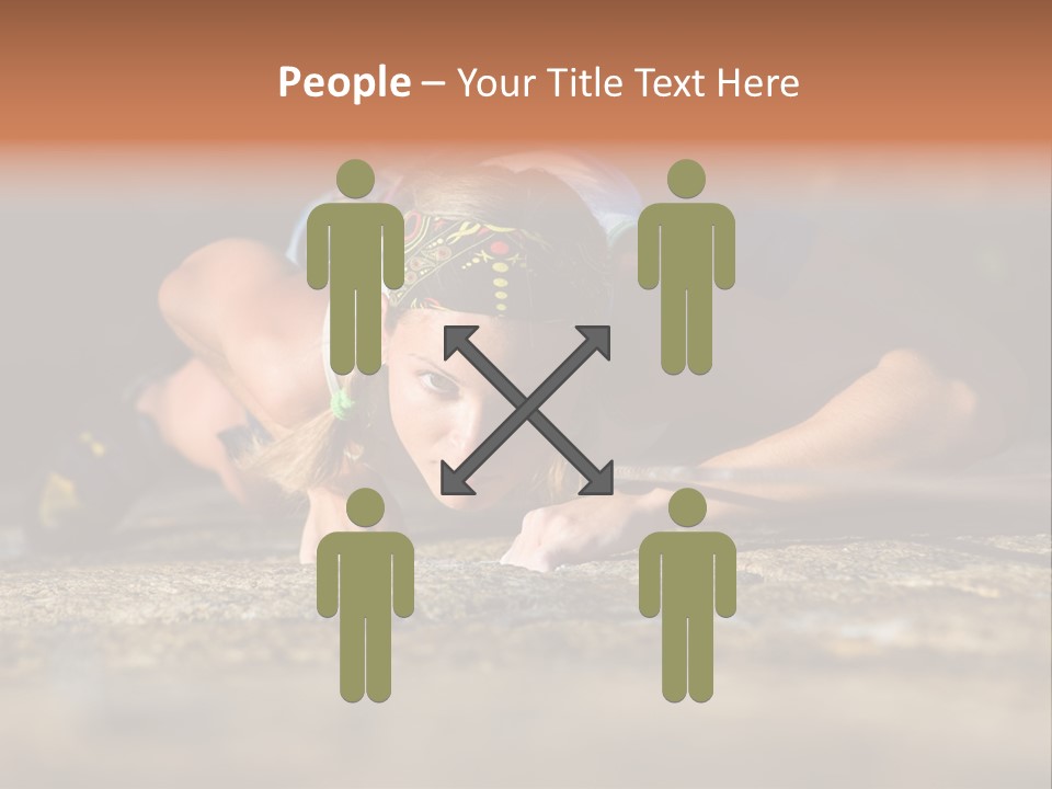 Vertical Image Of Woman Doing Exercise On The Mountain PowerPoint Template