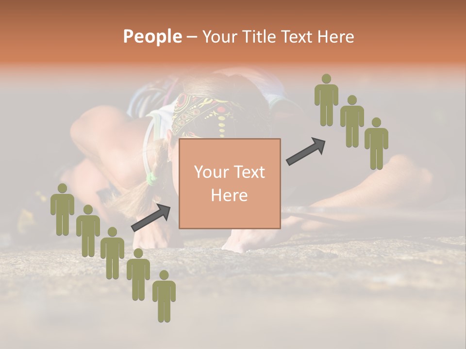 Vertical Image Of Woman Doing Exercise On The Mountain PowerPoint Template