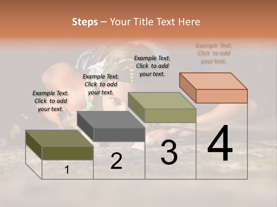 Vertical Image Of Woman Doing Exercise On The Mountain PowerPoint Template