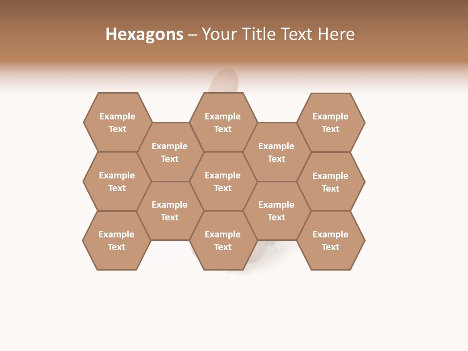 Thumbs Up Success Hand Breaking Through White Wall PowerPoint Template