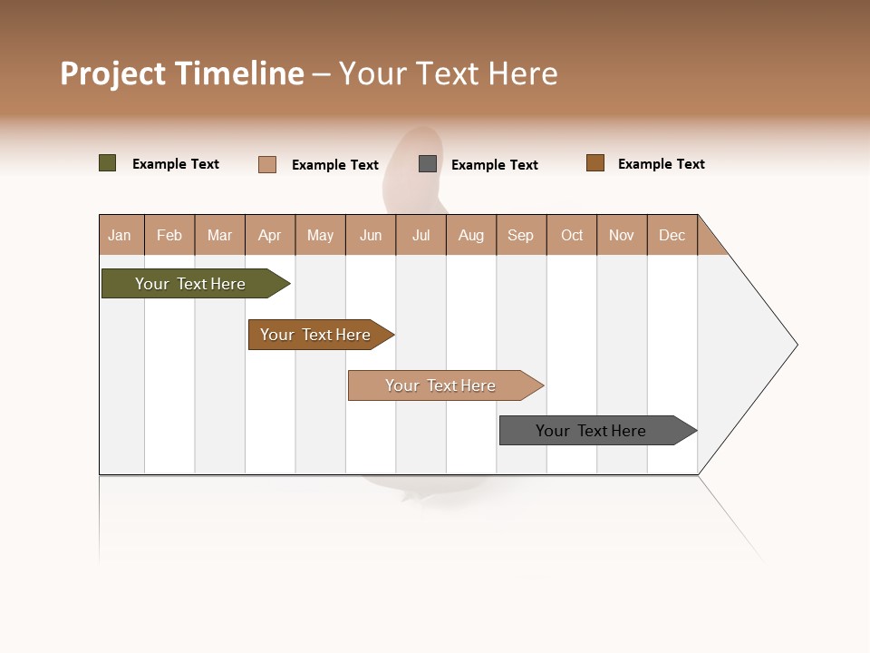 Thumbs Up Success Hand Breaking Through White Wall PowerPoint Template