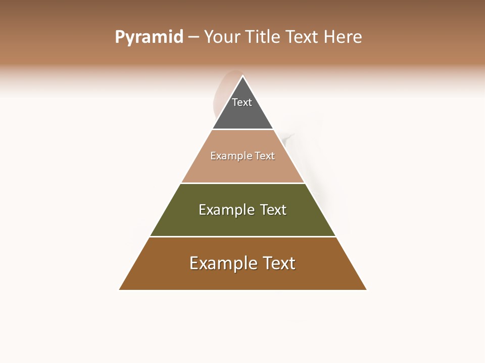 Thumbs Up Success Hand Breaking Through White Wall PowerPoint Template