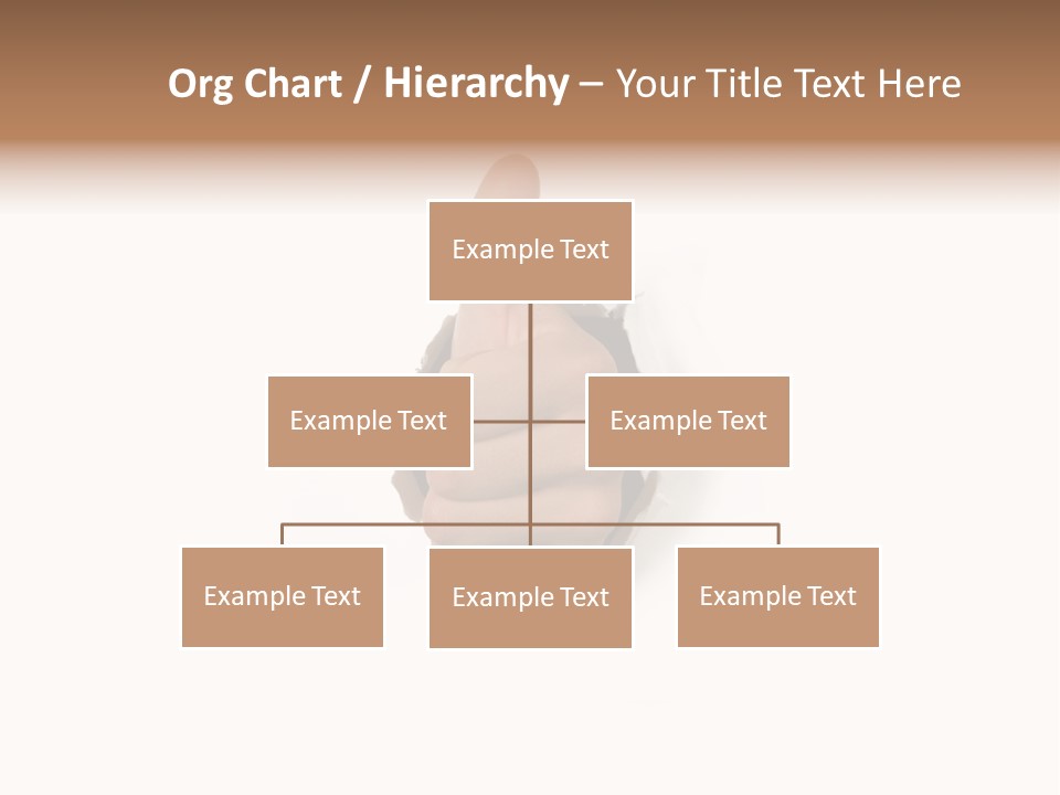 Thumbs Up Success Hand Breaking Through White Wall PowerPoint Template