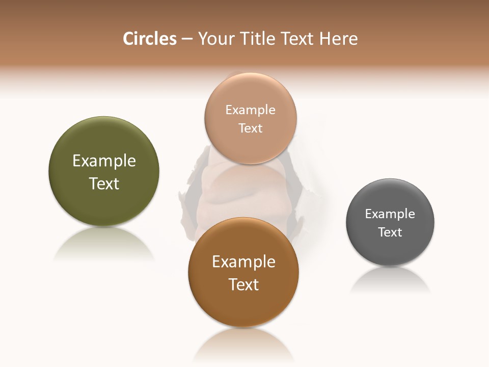 Thumbs Up Success Hand Breaking Through White Wall PowerPoint Template