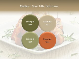 Pile Of Barbecued Chicken Kebab Appetizers On A Plate PowerPoint Template