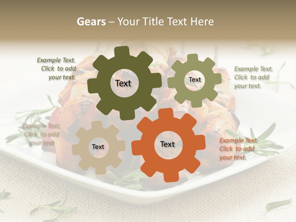 Pile Of Barbecued Chicken Kebab Appetizers On A Plate PowerPoint Template