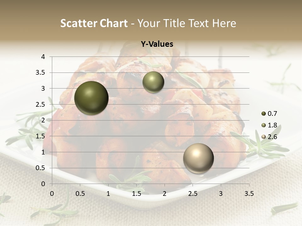 Pile Of Barbecued Chicken Kebab Appetizers On A Plate PowerPoint Template