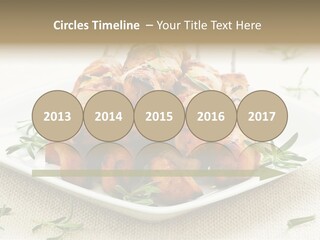 Pile Of Barbecued Chicken Kebab Appetizers On A Plate PowerPoint Template