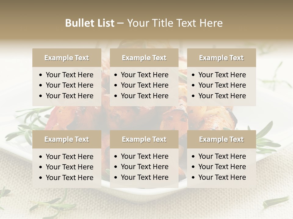 Pile Of Barbecued Chicken Kebab Appetizers On A Plate PowerPoint Template