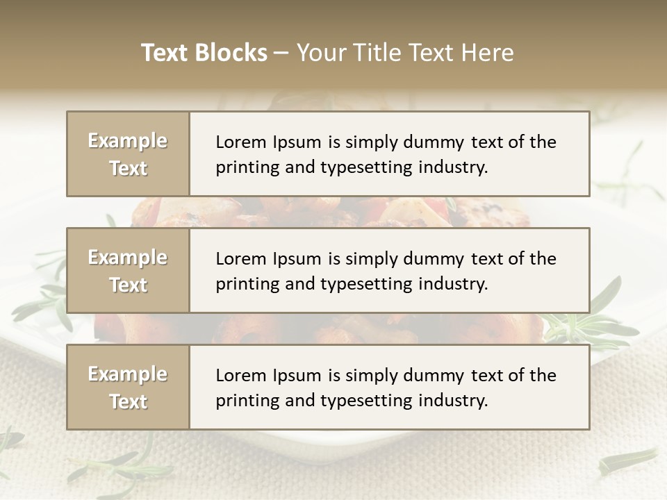 Pile Of Barbecued Chicken Kebab Appetizers On A Plate PowerPoint Template