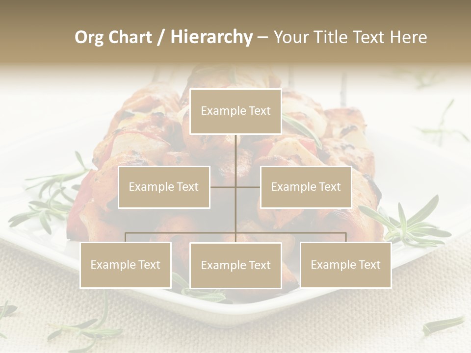 Pile Of Barbecued Chicken Kebab Appetizers On A Plate PowerPoint Template