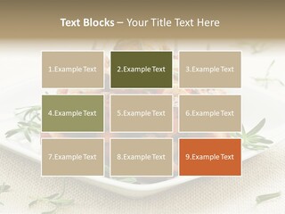 Pile Of Barbecued Chicken Kebab Appetizers On A Plate PowerPoint Template