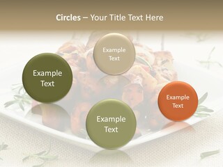 Pile Of Barbecued Chicken Kebab Appetizers On A Plate PowerPoint Template
