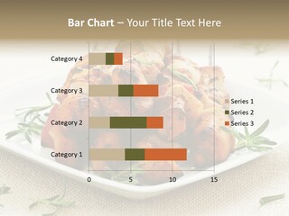 Pile Of Barbecued Chicken Kebab Appetizers On A Plate PowerPoint Template