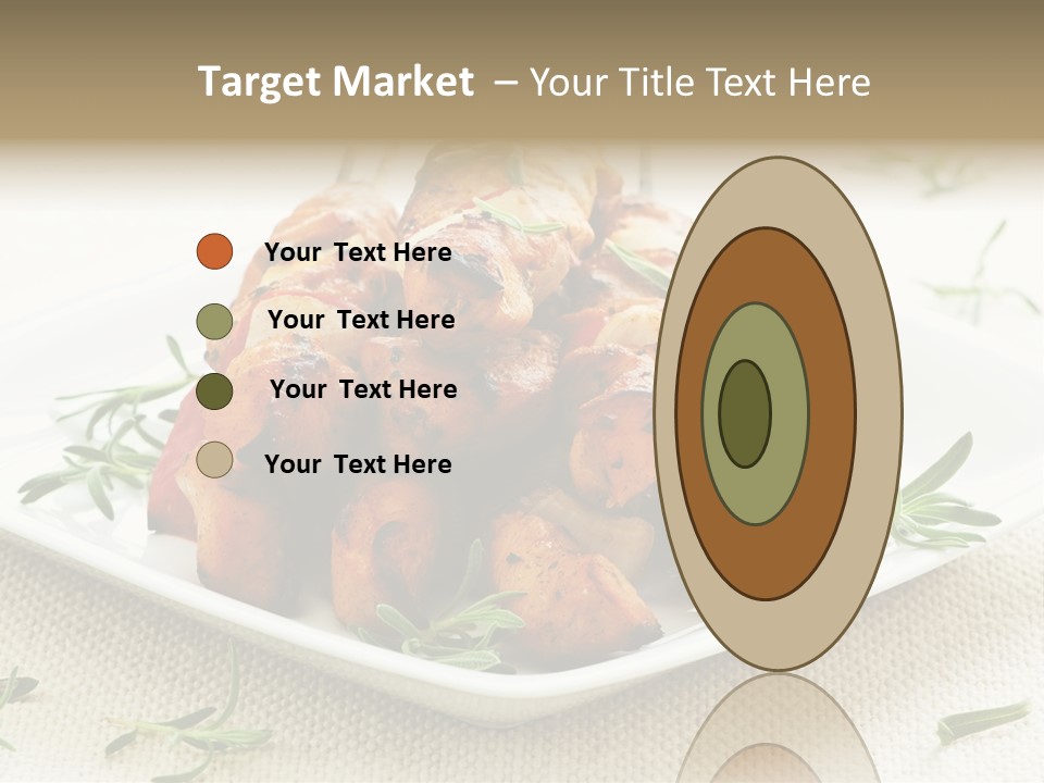Pile Of Barbecued Chicken Kebab Appetizers On A Plate PowerPoint Template