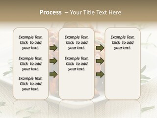 Pile Of Barbecued Chicken Kebab Appetizers On A Plate PowerPoint Template