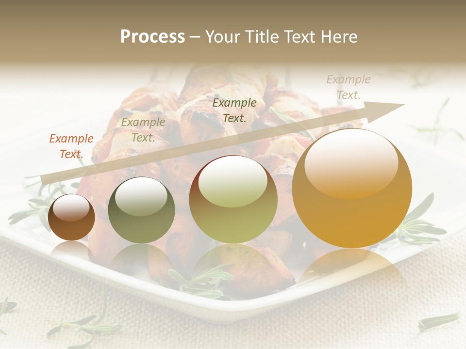 Pile Of Barbecued Chicken Kebab Appetizers On A Plate PowerPoint Template
