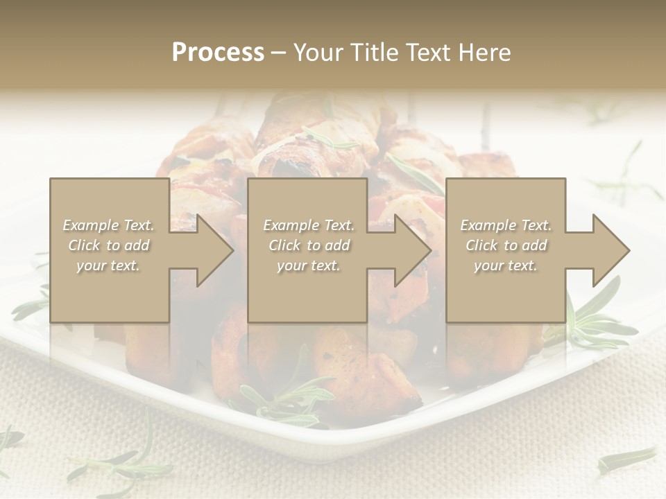 Pile Of Barbecued Chicken Kebab Appetizers On A Plate PowerPoint Template
