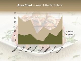 Pile Of Barbecued Chicken Kebab Appetizers On A Plate PowerPoint Template