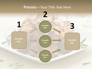 Pile Of Barbecued Chicken Kebab Appetizers On A Plate PowerPoint Template