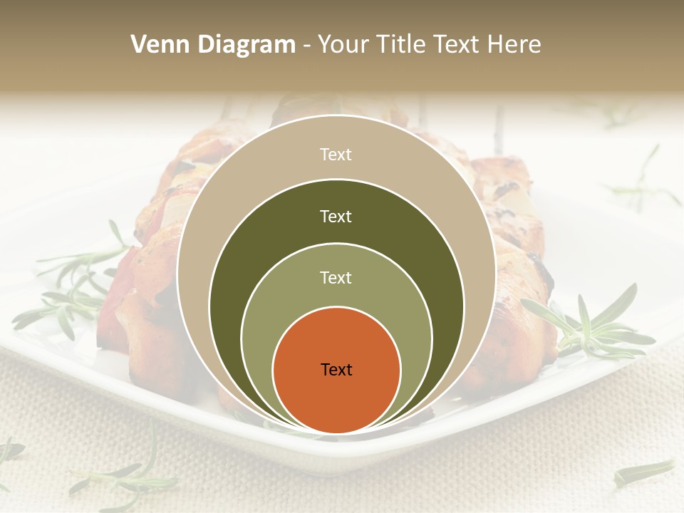 Pile Of Barbecued Chicken Kebab Appetizers On A Plate PowerPoint Template