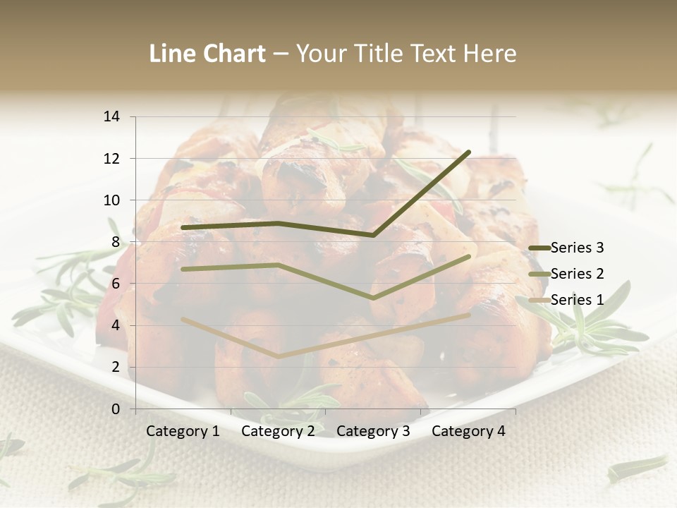 Pile Of Barbecued Chicken Kebab Appetizers On A Plate PowerPoint Template