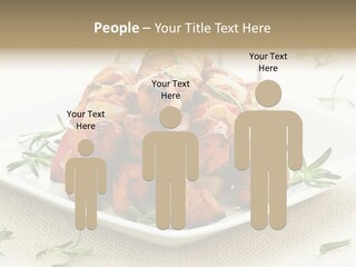 Pile Of Barbecued Chicken Kebab Appetizers On A Plate PowerPoint Template