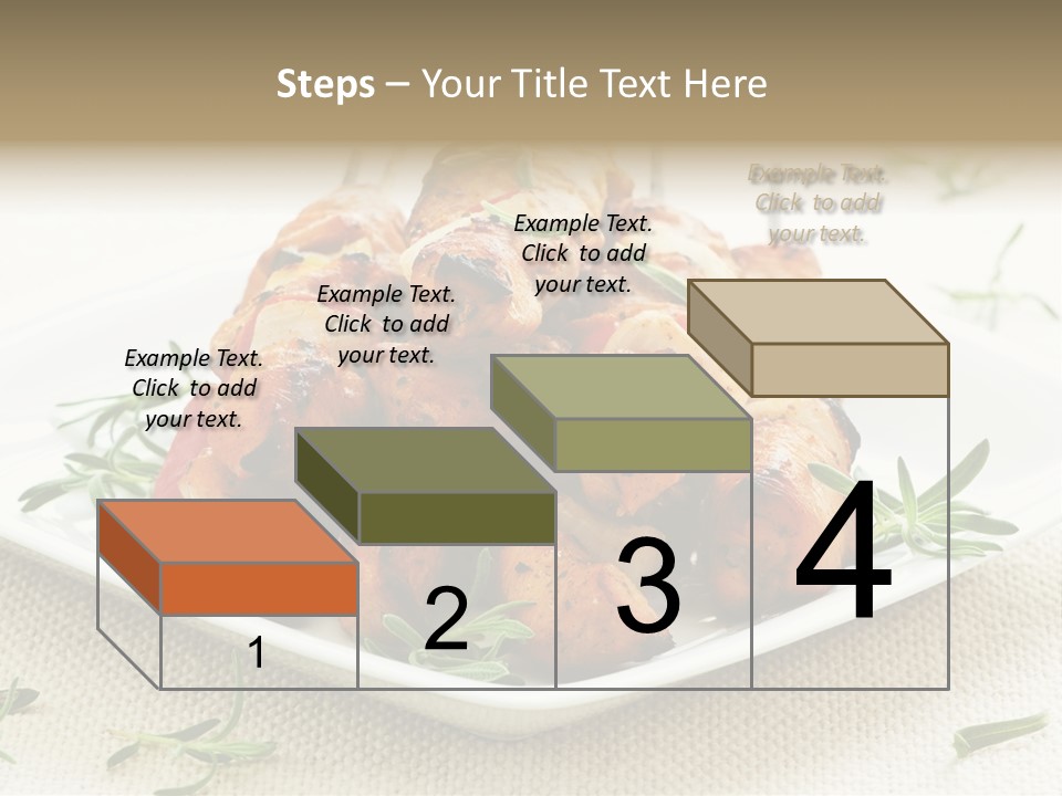 Pile Of Barbecued Chicken Kebab Appetizers On A Plate PowerPoint Template
