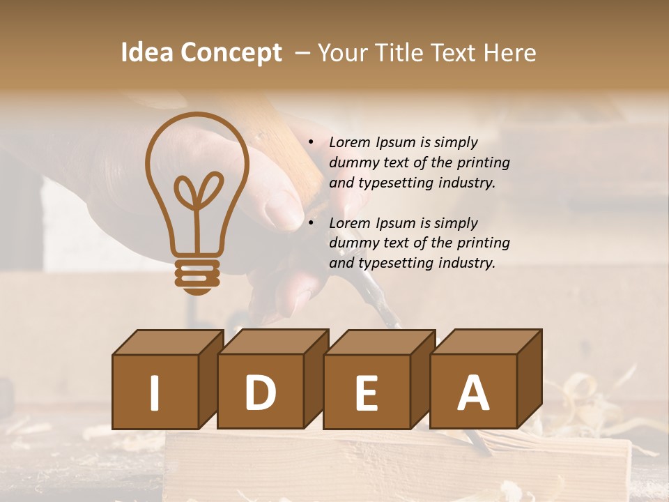 Still-Life Tool, Tools On A Workbench PowerPoint Template