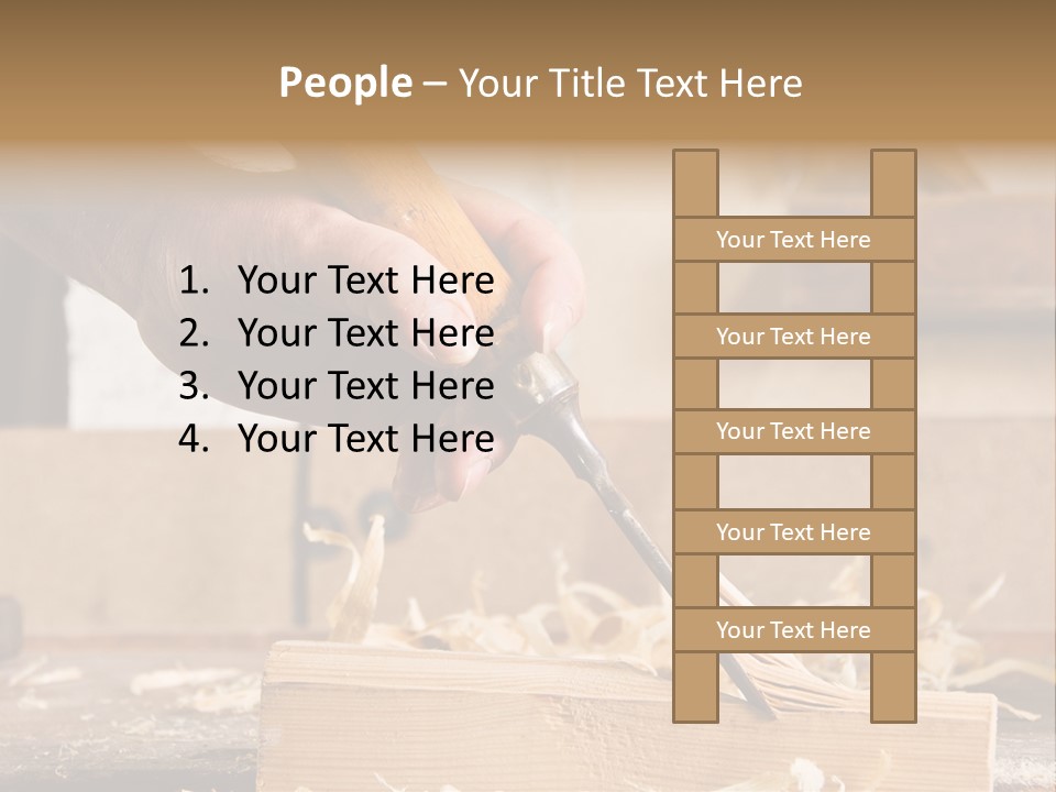Still-Life Tool, Tools On A Workbench PowerPoint Template