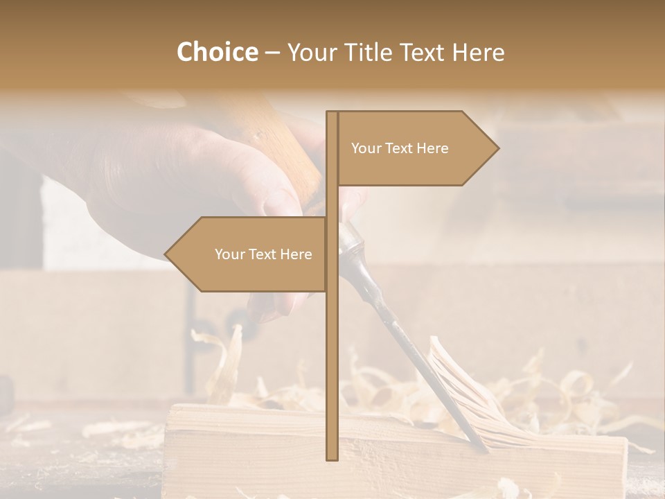 Still-Life Tool, Tools On A Workbench PowerPoint Template