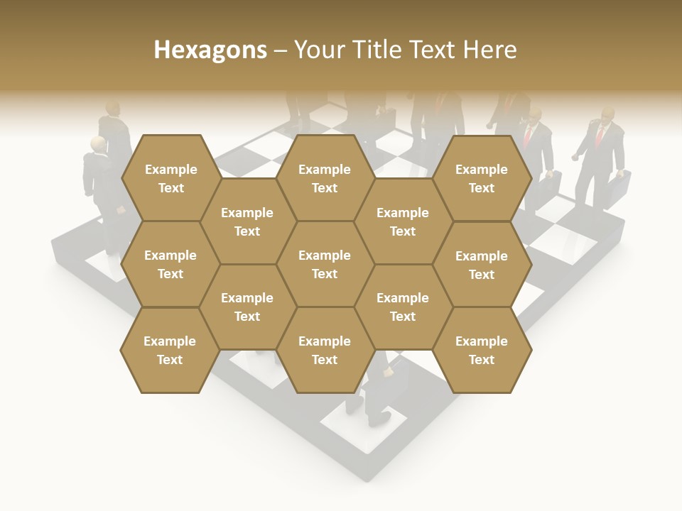 3D Illustration Of Businessmen Competition On Chessboard PowerPoint Template