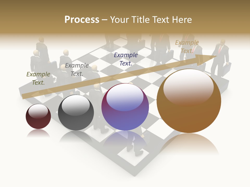 3D Illustration Of Businessmen Competition On Chessboard PowerPoint Template