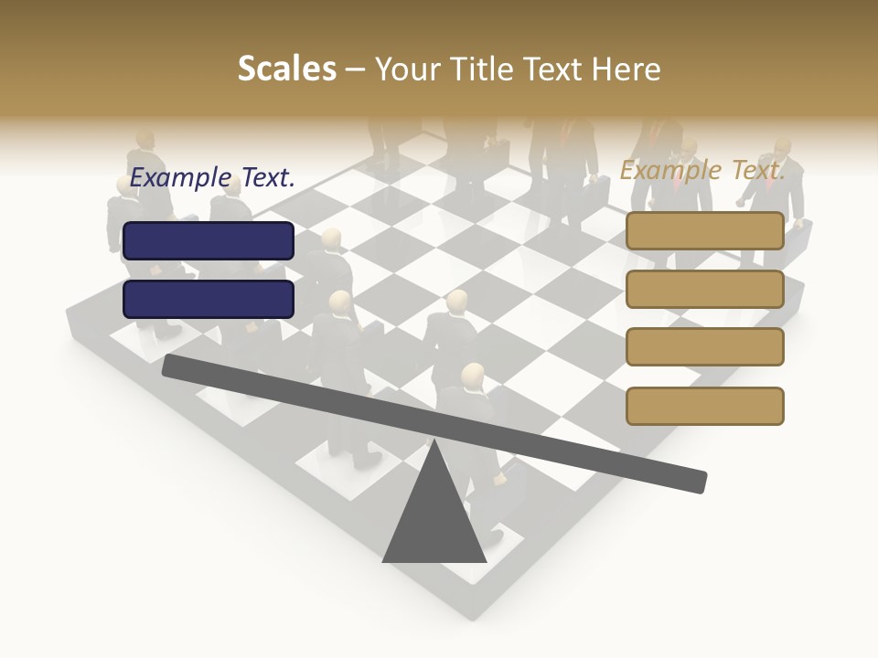 3D Illustration Of Businessmen Competition On Chessboard PowerPoint Template