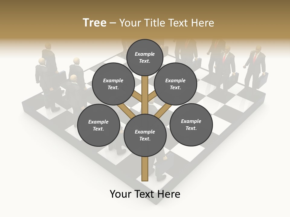 3D Illustration Of Businessmen Competition On Chessboard PowerPoint Template