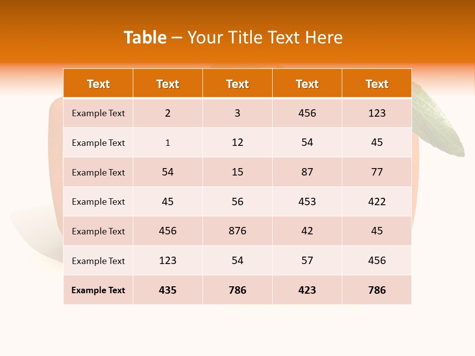 3D Rendering Of A Cubic Orange Fruit And A Half PowerPoint Template