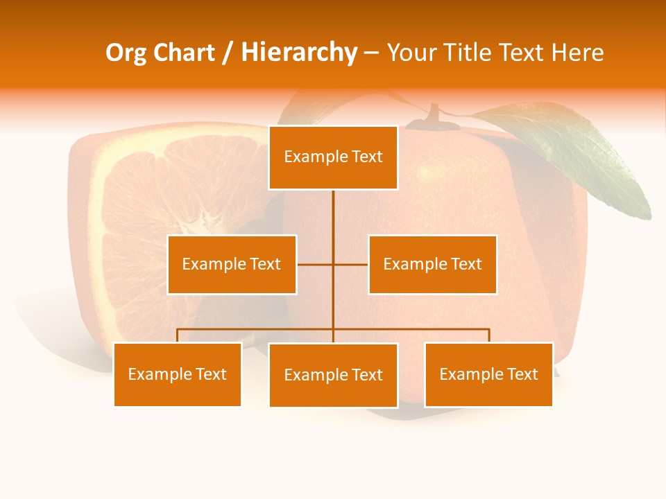 3D Rendering Of A Cubic Orange Fruit And A Half PowerPoint Template