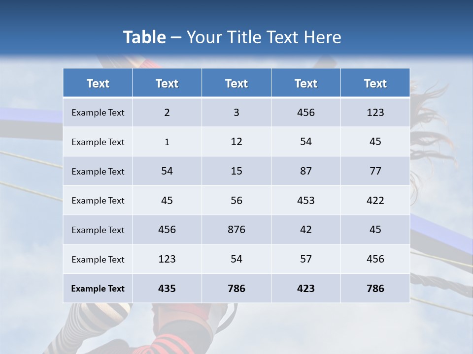 Young Teenager Jumping On The Trampoline (Bungee Jumping). PowerPoint Template