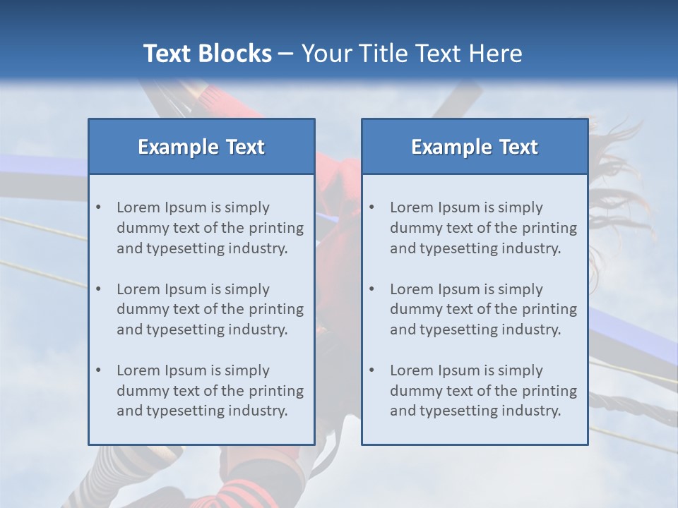 Young Teenager Jumping On The Trampoline (Bungee Jumping). PowerPoint Template