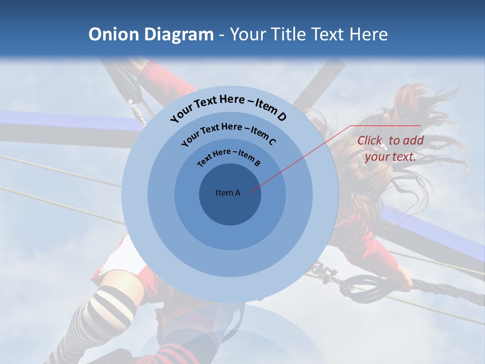 Young Teenager Jumping On The Trampoline (Bungee Jumping). PowerPoint Template