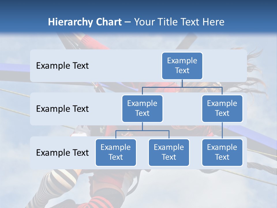 Young Teenager Jumping On The Trampoline (Bungee Jumping). PowerPoint Template