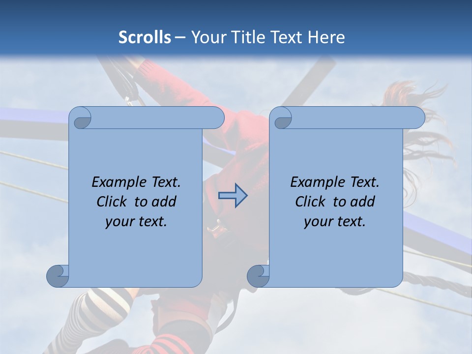 Young Teenager Jumping On The Trampoline (Bungee Jumping). PowerPoint Template